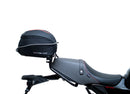 Image showing the Ventura EVO-12 Bike-Pack Kit on a Yamaha XSR 900 (22->), featuring an Evo-Rack, EVO-12 pack, and generic L-Bracket with mounting hardware. Each item is clearly labeled for easy identification.