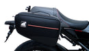 Image showing the Ventura EVO-12 Bike-Pack Kit on a Yamaha XSR 900 (22->), featuring an Evo-Rack, EVO-12 pack, and generic L-Bracket with mounting hardware. Each item is clearly labeled for easy identification.