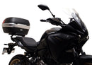 The Ventura EVO-12 Bike-Pack Kit for Yamaha Tracer 7 (23>) includes a black tail bag, EVO-RACK metal Sport-Rack, L-brackets with screws, all shown on a white background with product labels.