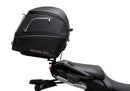 Ventura EVO-12 Bike-Pack Kit for Yamaha Tracer 9GT/9GT Plus (22->), includes a black bike-pack, Evo-Rack, sturdy L-Bracket with screws (shown as "Generic Image"), all clearly labeled on a white background.