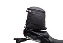 Ventura EVO-12 Bike-Pack Kit for Yamaha Tracer 9GT/9GT Plus (22->), includes a black bike-pack, Evo-Rack, sturdy L-Bracket with screws (shown as "Generic Image"), all clearly labeled on a white background.
