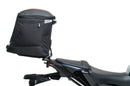 Image showing the Ventura EVO-12 Bike-Pack Kit for Yamaha MT-09, SP, Y-AMT (24->), with three labeled items: EVO-12 Pack (compact black bag), Evo-Rack (metal pack-rack on bike), and L-Bracket (black brackets with screws).