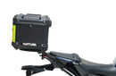 Image showing the Ventura EVO-12 Bike-Pack Kit for Yamaha MT-09, SP, Y-AMT (24->), with three labeled items: EVO-12 Pack (compact black bag), Evo-Rack (metal pack-rack on bike), and L-Bracket (black brackets with screws).