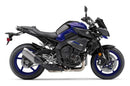 Image showing the Ventura EVO-12 Bike-Pack Kit for Yamaha MT-10 1000 (16-21), featuring the EVO-12 pack, Evo-Rack Adjustable Pack-Rack on a bike, and a black L-bracket with screws. Each item is clearly labeled for easy identification.