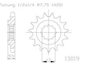 SPROCKET FRONT MOTO MASTER STEEL 12T GAS GAS MC65 HUSQVARNA CR65 TC65 KTM 60 SX 65 SX