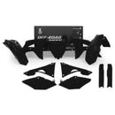 PLASTICS KIT RTECH 6 PIECE REVOLUTION BLACK HONDA CRF250R 22-24 CRF450R 21-24