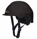 Two mannequin heads show FFM AGHAT MAX - ATV Helmet accessories: one with a wide overhat and neck curtain, the other with a sun brim, neck curtain combo, and Construction Helmet. Accessories sold separately.