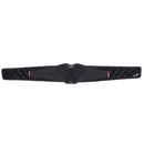 The Sequence Kidney Belt Black by ALPINESTARS features an ergonomic design with central mesh ventilation and reinforced side straps. It includes small perforations for airflow, lower back support, and displays the brand logo centrally.