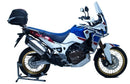 Image of the Ventura EVO-12 Bike-Pack Kit, which includes an EVO-12 pack, Sport-Rack, and L-bracket with screws. Designed for secure mounting on the Honda CRF 1000 L2 Africa Twin Adventure Sport (2018) to enhance storage efficiency.