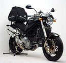 Ventura EVO-12 Bike-Pack Kit for Ducati 1000 Monster S2R (06-07), includes EVO-12 pack bag, Adjustable Pack-Rack (EVO-Rack), L-Brackets with screws. Generic image shown.