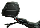 Image showcasing a Ventura EVO-12 Bike-Pack Kit containing three components: a black and gray EVO-12 pack with zipper, an Evo-Rack on a Honda CB 650R/CBR 650R (19-20) for stability, and L-brackets with screws, all in this generic image.