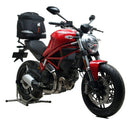 Image of a Ventura Ducati 797 Monster (17-19) Bike-Pack Kit with a sleek black storage pouch marked "EVO-12 PACK," an "EVO-RACK" for adventure support, and an L-Bracket with screws for versatility.