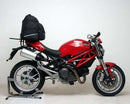 Ventura EVO-12 Bike-Pack Kit for Ducati 1100 Monster (09): includes a black EVO-12 pack, Evo-Rack with L-bracket and screws, shown in a generic image.