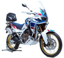 Image of the Ventura EVO-12 Bike-Pack Kit, which includes an EVO-12 pack, Sport-Rack, and L-bracket with screws. Designed for secure mounting on the Honda CRF 1000 L2 Africa Twin Adventure Sport (2018) to enhance storage efficiency.