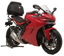 Generic image showing the Ventura EVO-12 Bike-Pack Kit for Ducati 950 Supersport (17 - >), including the EVO-12 Pack (black zippered bag), Adjustable Evo-Rack (metal rack on motorcycle), and L-Bracket with screws.