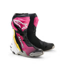Alpinestars Supertech R Motorcycle Boots – Black/Magenta/White/Yellow Fluoro