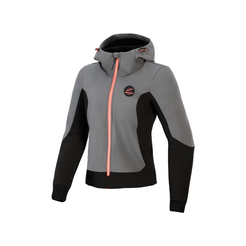 Alpinestars Women’s Stella Radium Tech Motorcycle Hoodie – Deep Gray/Black