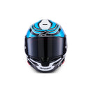 Alpinestars Supertech R7 Helmet Zeal Black/Blue/Pink Fluoro/White Gloss