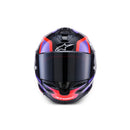 Alpinestars Supertech R7 Helmet Lumen Black/Purple/Red Fluoro/White Gloss
