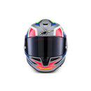 Alpinestars Supertech R7 Helmet Lumen Silver/Blue/Pink/Yellow Fluoro