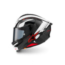 Alpinestars Supertech R7 Helmet A-Core Black/White/Red Gloss