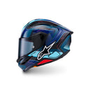 Alpinestars Supertech R7 Helmet Kinetis Black/Blue/Pink Fluoro/White Gloss