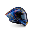 Alpinestars Limited Edition Supertech R10 Martinator Thai Helmet – Blue/Black/Red/Gold Glossy