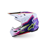 Alpinestars 2027 S-M7 Blaster Motocross Helmet – Purple/Pink/White Gloss