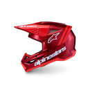 Alpinestars S-M3 Radium Motocross Helmet – Red Metallic/Red Fluoro/White Gloss