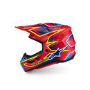Alpinestars S-M7 Cast Motocross Helmet – Red/Yellow Fluoro/Blue Gloss