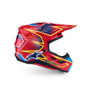 Alpinestars S-M7 Cast Motocross Helmet – Red/Yellow Fluoro/Blue Gloss