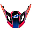 Alpinestars S-M7 Fuse Motorcross Helmet Visor/Peak - Orange/Blue/Pink