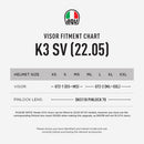 AGV K3 SV 22.05 VISOR & PINLOCK FITMENT