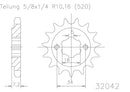 SPROCKET FRONT PSYCHIC HONDA 13T