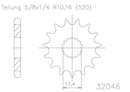 SPROCKET FRONT MOTO MASTER STEEL 13T GAS GAS EC125 03-18 YAMAHA WR200 91-92 96 YZ125 85-04