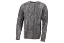 The Husqvarna Xplorer T-Shirt Long Sleeved - Bark features a gray, textured tree-bark pattern design with a round neckline. Made from lightweight and comfortable organic cotton, this piece is perfect for those who appreciate both comfort and style.