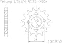 SPROCKET FRONT MOTO MASTER STEEL 15T HONDA CRF150F 07-24 CRF150R 07-23