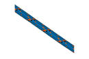 Image of the Husqvarna Climbing Rope 11.8 mm, an orange braided rope with blue speckles, positioned diagonally from the top left to the bottom right against a black background. The rope has a robust and textured appearance, ideal for tree professionals and stationary and moving rope systems.