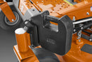 A Husqvarna PZ/Z500X Series riding lawn mower equipped with the Husqvarna 3 Bin Collector with Blower attached to the rear for grass collection. The mower features a sturdy frame, a high-back seat, and a roll bar. It has a hose connecting the mower deck to the 3 Bin Collector for efficient grass transfer.