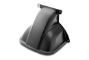 The Husqvarna Garden Tractor Deflector by Husqvarna is a black plastic fender with a streamlined design, featuring smooth and textured surfaces. It includes mounting brackets on the top for easy attachment and is commonly used to cover and protect the wheels of a Husqvarna Garden Tractor equipped with an integrated collection or rear ejection deflector system.
