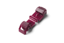 A close-up image of a red Husqvarna Automower® Connector terminal. The terminal, resembling an insulated female disconnect terminal, has a vinyl covering, and its gauge size, "22-16," is visible on the surface. The background is solid black, highlighting the terminal's details.
