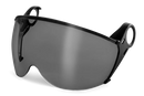 The Husqvarna Arborist Spire Vent Visor, a clear safety face shield with a black frame and side loops for attachment, featuring a panoramic lens, is shown against a white background. This shield is designed to protect the face from debris and particles.