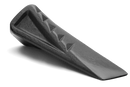 A close-up image of the Husqvarna Steel Twisted Splitting Wedge, a black metal tool with a rectangular flat edge. The wedge features a series of raised triangular notches along its surface, reminiscent of the design found on a sledge axe for splitting logs. The background is white.