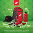 Promotional image for the Honda CRF125F & FB with a $500 discount, featuring a motocross rider performing a trick and the text "Get the next champ started. Score a Jett Pack." Includes an offer for a free Jett Lawrence 2024 sticker kit worth $175 with purchase. Ride like an AMA SX Championship star!