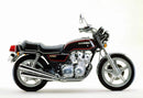 Image of a Ventura EVO-12 Bike-Pack Kit for Honda CB 750 KZ (78-79) showing a black bike pack, adjustable EVO-Rack with "Ventura" branding, and an L-Bracket with screws. Each part is labeled: EVO-12 Pack, Adjustable EVO-Rack, and L-Bracket.