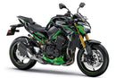 The Ventura EVO-12 Bike-Pack Kit for Kawasaki Z 900 SE (MPF ZR900) (22 - >) includes a black EVO-12 pack, Evo-Rack mounted on the motorcycle, and a generic L-Bracket with screws—all separately shown and labeled.