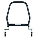 Image showing a Ventura EVO-12 Bike-Pack Kit for Suzuki GT 250 X7 (78-83): EVO-12 pack, Evo-Rack mounted on motorcycle, L-bracket with hardware—all labeled. Compatible with Adjustable Pack-Rack and Sport-Rack systems.