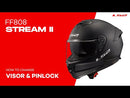 LS2 FF808 Stream II Road - Matte Black / Blue