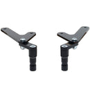 The Ventura EVO-12 Bike-Pack Kit for the Kawasaki BR 250 A includes a sleek black EVO-12 pack with gray and orange stripes, an adjustable Evo-Rack shown mounted on the bike, and an L-Bracket with screws for easy installation.