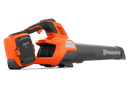 The Husqvarna 230iB Leaf Blower skin, featuring a brushless motor for enhanced efficiency, showcases a sleek orange design with black and gray accents. The "Husqvarna" name is proudly displayed on the tube, and its ergonomic handle ensures comfortable operation.